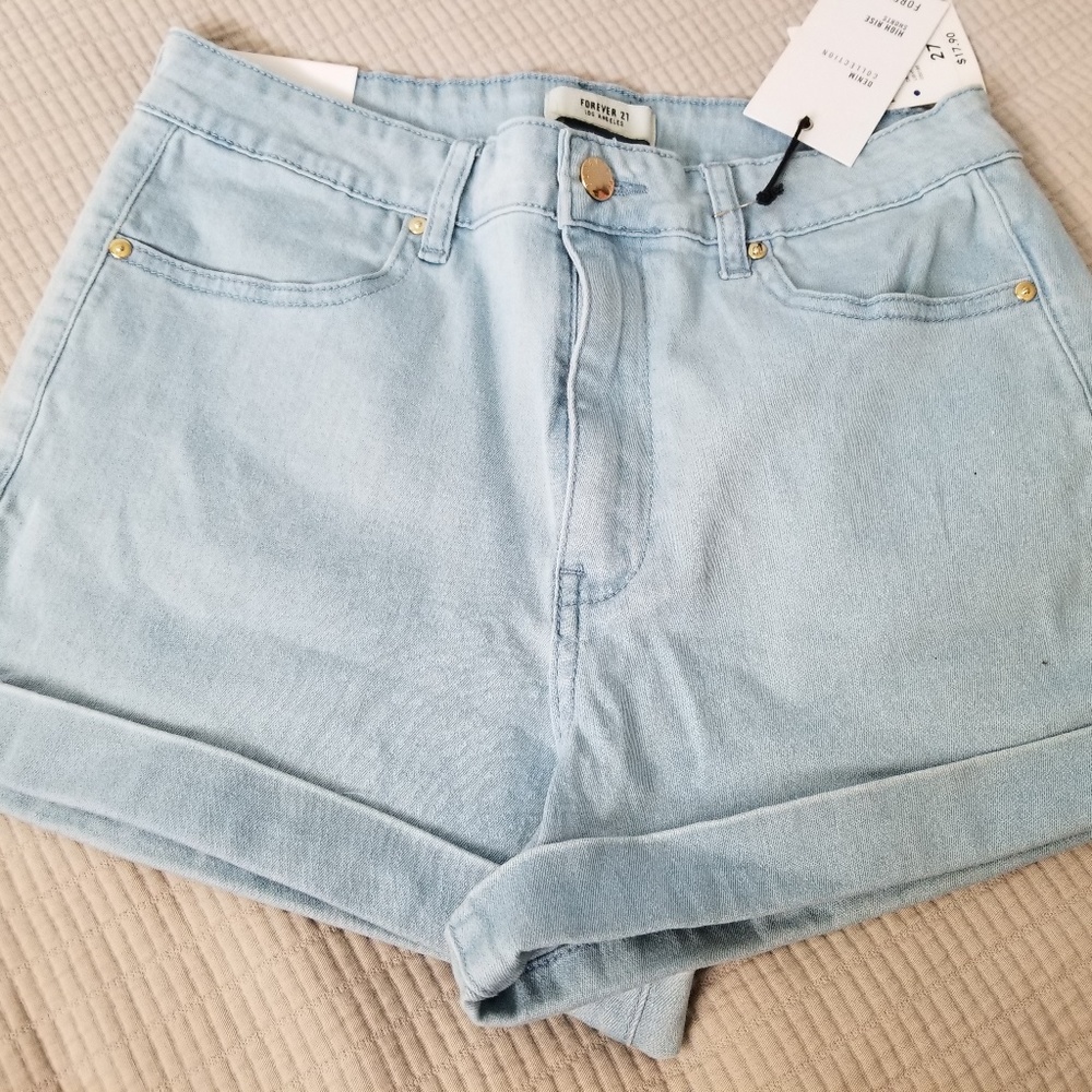 FOREVER 21 Jean High Rise Shorts Pants Sz 27